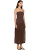 St. Agni St. Agni Brown Strapless Balloon Hem Maxi Dress - 2