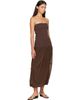 St. Agni St. Agni Brown Strapless Balloon Hem Maxi Dress - 4