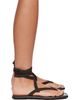 St. Agni St. Agni Brown Suede Tie Up Sandals - 1