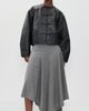 St. Agni St. Agni Button Detail Cocoon Leather Jacket Black - 5