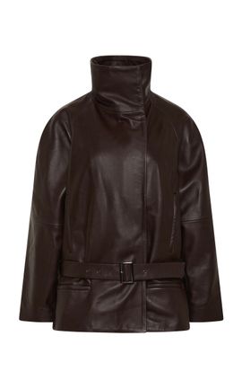 St. Agni St. Agni Cinch Lambskin Leather Jacket
