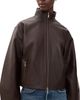 St. Agni St. Agni Cocoon Zip Leather Jacket Chocolate - 1