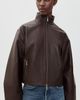 St. Agni St. Agni Cocoon Zip Leather Jacket Chocolate - 2