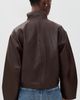 St. Agni St. Agni Cocoon Zip Leather Jacket Chocolate - 3
