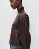St. Agni St. Agni Cocoon Zip Leather Jacket Chocolate - 4