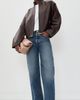 St. Agni St. Agni Cocoon Zip Leather Jacket Chocolate - 5