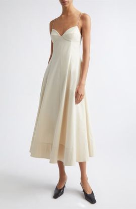 ST. AGNI ST. AGNI Cotton Blend Cami Midi Dress