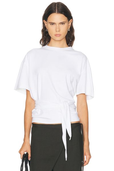 St. Agni St. Agni Cotton Jersey Split Back Tee