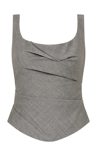 St. Agni St. Agni Draped Bodice Wool Top