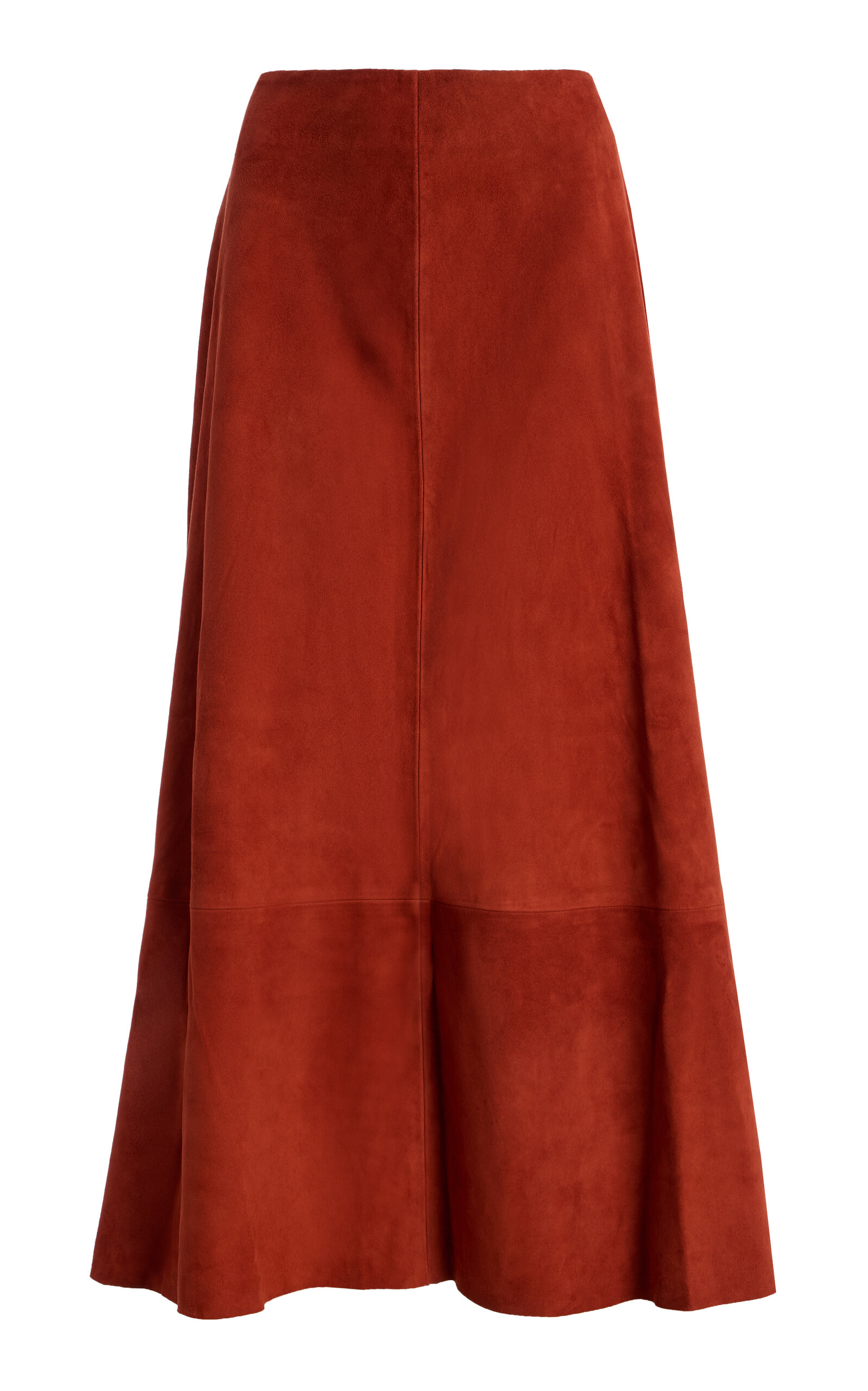 St. Agni St. Agni Exclusive Suede Midi Circle Skirt