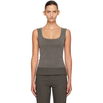 St. Agni St. Agni Gray Organic Cotton Ballerina Top
