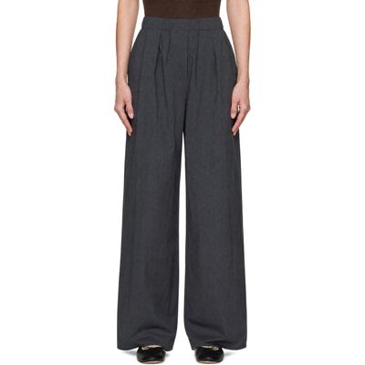 St. Agni St. Agni Gray Relaxed Pleat Trousers