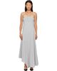 St. Agni St. Agni Gray Strapless Cotton Jersey Midi Dress - 1