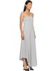 St. Agni St. Agni Gray Strapless Cotton Jersey Midi Dress - 2