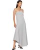 St. Agni St. Agni Gray Strapless Cotton Jersey Midi Dress - 4