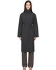 St. Agni St. Agni Gray Technical Cotton Cocoon Coat - 1