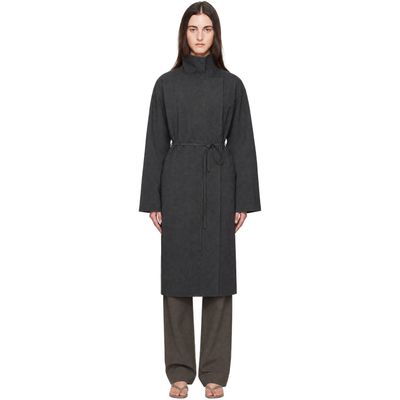 St. Agni St. Agni Gray Technical Cotton Cocoon Coat