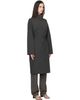 St. Agni St. Agni Gray Technical Cotton Cocoon Coat - 2