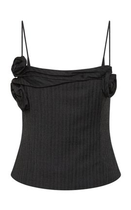 St. Agni St. Agni Herringbone WoolBlend Rosette Cami