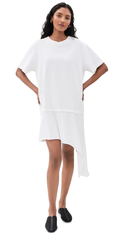 St. Agni St. Agni Layered Tee Mini Dress Off White