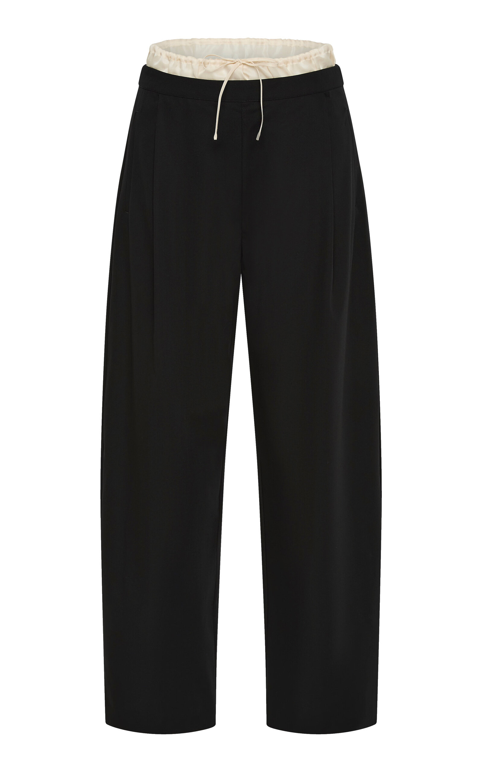 St. Agni St. Agni Layered Waist Silk Wool Pants
