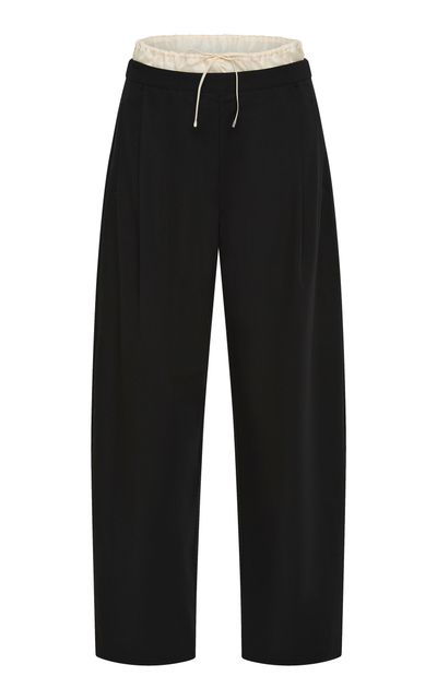 St. Agni St. Agni Layered Waist Silk Wool Pants