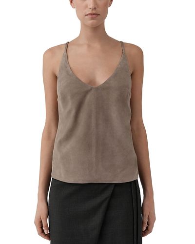 St. Agni St. Agni Low Back Suede Top