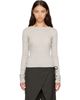 St. Agni St. Agni Off-White Baby Wool Long Sleeve T-shirt - 1