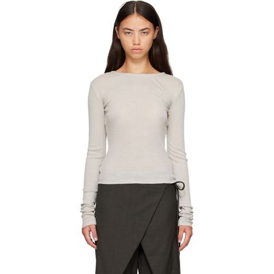 St. Agni St. Agni Off-White Baby Wool Long Sleeve T-shirt