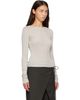 St. Agni St. Agni Off-White Baby Wool Long Sleeve T-shirt - 2