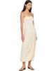 St. Agni St. Agni Off-White Strapless Balloon Hem Maxi Dress - 4