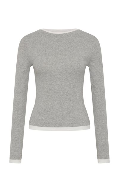 St. Agni St. Agni Organic Cotton Ballerina Layered LongSleeve Top