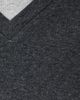 St. Agni St. Agni Organic Cotton V Neck Long Sleeve Top Charcoal Melange - 6