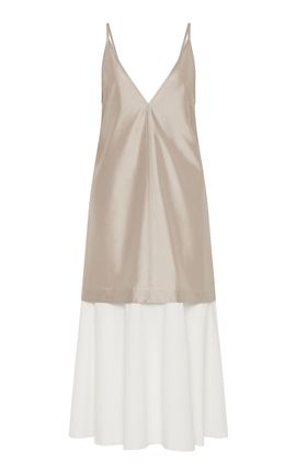 St. Agni St. Agni Paper Taffeta Silk Cotton Dress