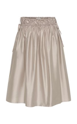St. Agni St. Agni Paper Taffeta Silk Drawstring Skirt