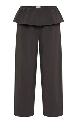 St. Agni St. Agni Peplum Cotton Tapered Leg Pants