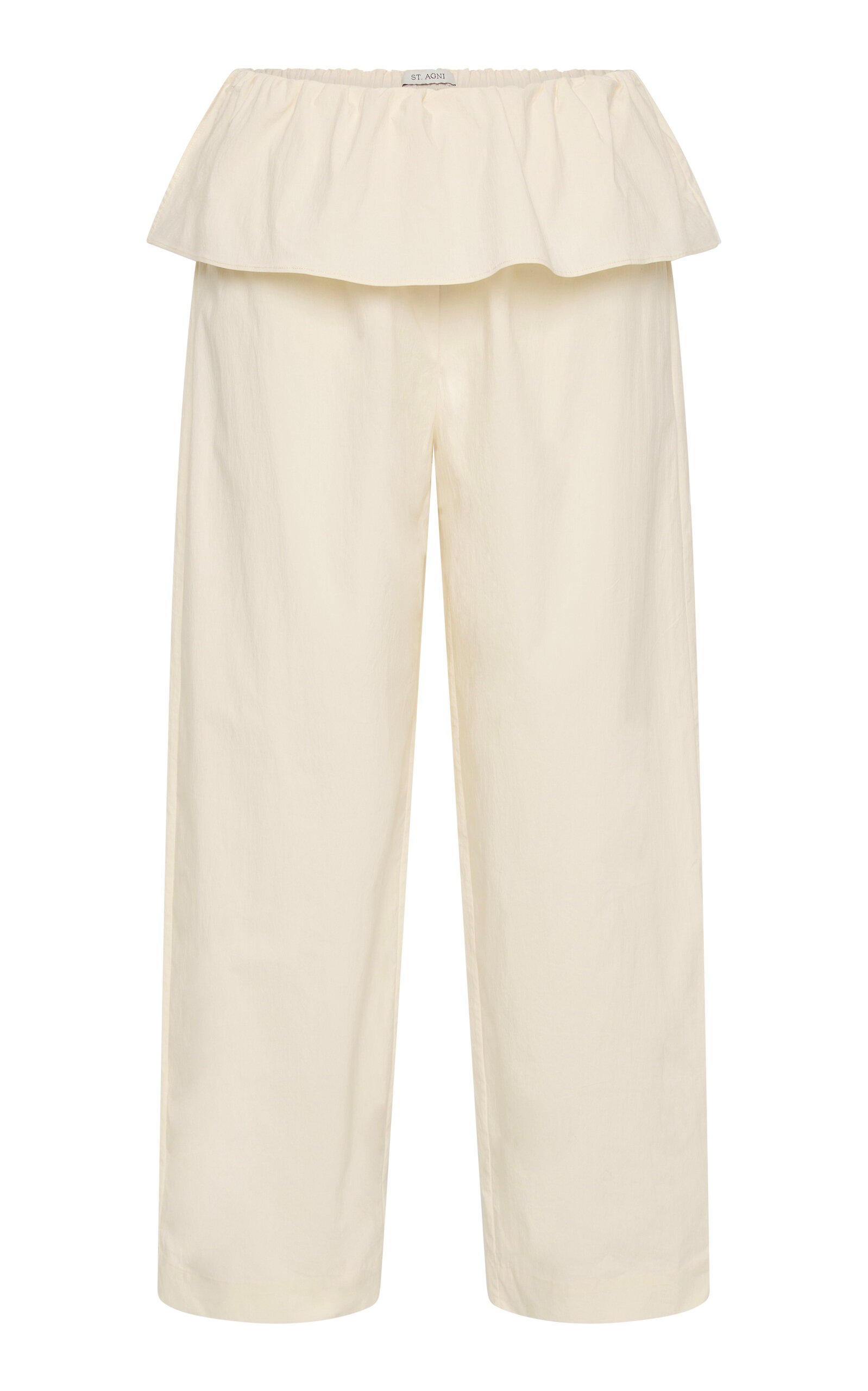 St. Agni St. Agni Peplum CottonBlend StraightLeg Pants