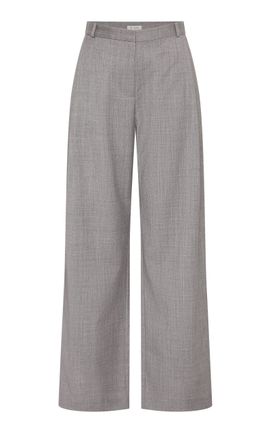 St. Agni St. Agni Pleat Slouch Wool Tapered Leg Pants
