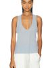 St. Agni St. Agni Plunge Rouleau Knit Tie Top - 1
