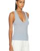 St. Agni St. Agni Plunge Rouleau Knit Tie Top - 2