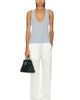 St. Agni St. Agni Plunge Rouleau Knit Tie Top - 4