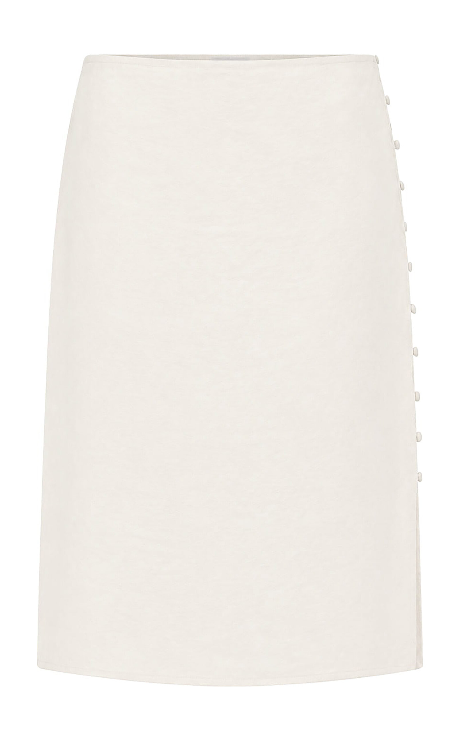 St. Agni St. Agni Raw Buttoned Silk Pencil Skirt