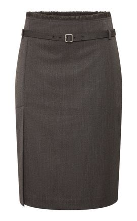 St. Agni St. Agni RawEdge WoolBlend Pencil Skirt