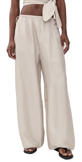 St. Agni St. Agni Silk Adjustable Balloon Pants Soft Ash