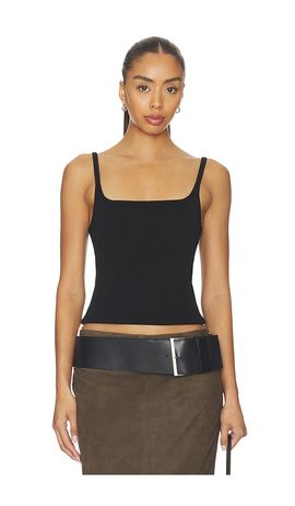 St. Agni St. Agni Slim Square Neck Knit Top