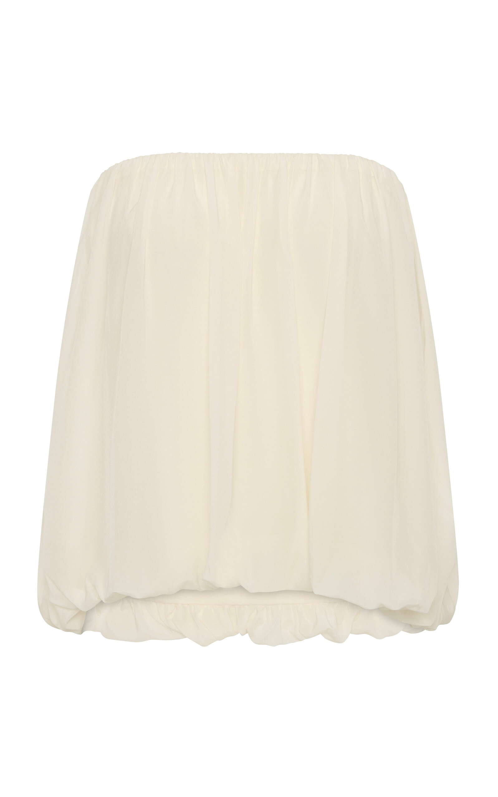 St. Agni St. Agni Strapless Balloon Silk Top