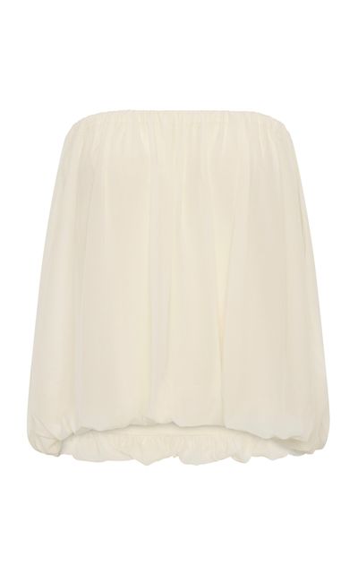 St. Agni St. Agni Strapless Balloon Silk Top