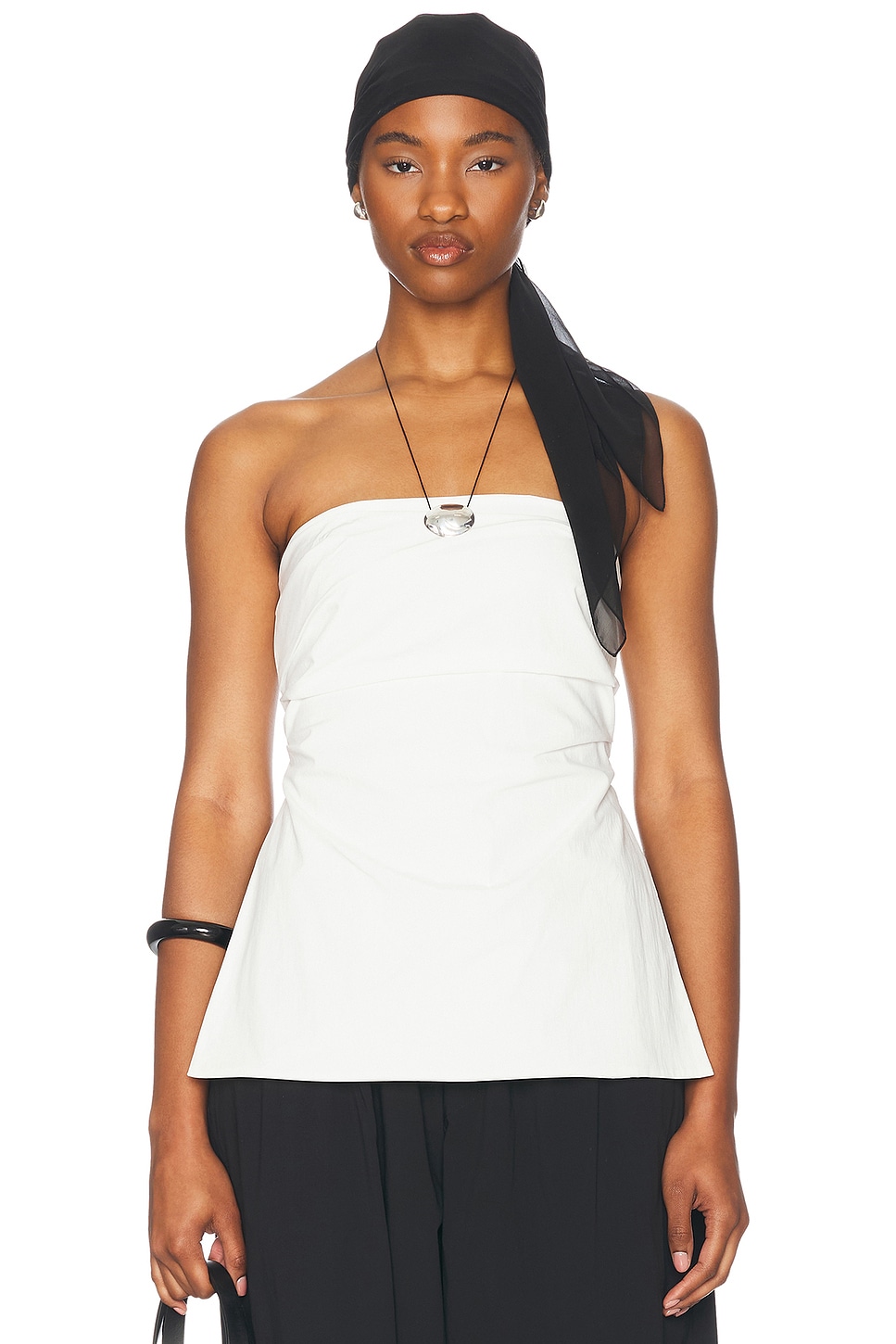 Agni Strapless Tie Back Top