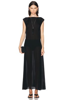 St. Agni St. Agni Stretch Silk Bateau Dress