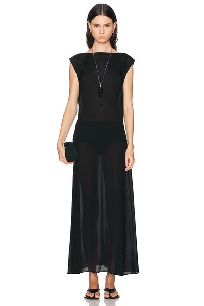 St. Agni St. Agni Stretch Silk Bateau Dress